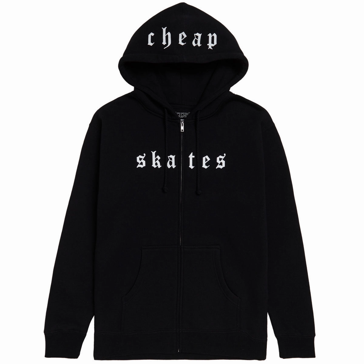 CCS Cheap Skates OE Zip Hoodie - Black/White Clothing Line Plumbing