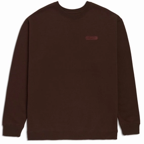 CCS Nested Logo Heavy Crewneck Sweatshirt - Brown Pest Control Tape