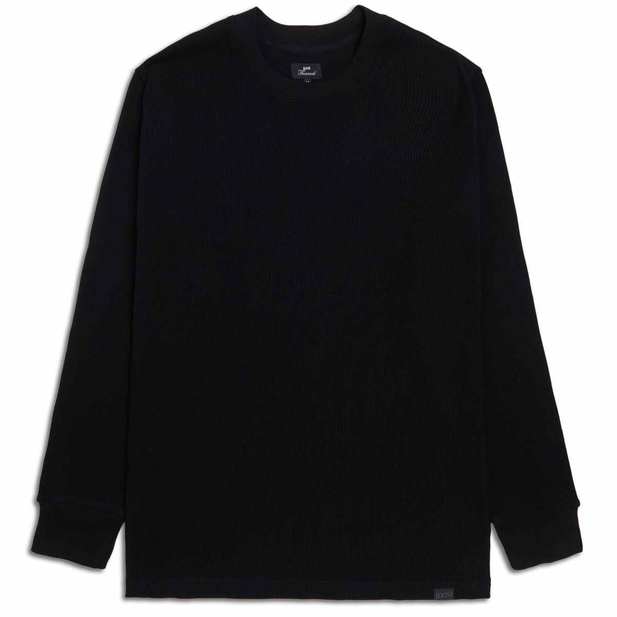 CCS OG Waffle Knit Thermal Shirt - Black Hoodies Baseball Cards