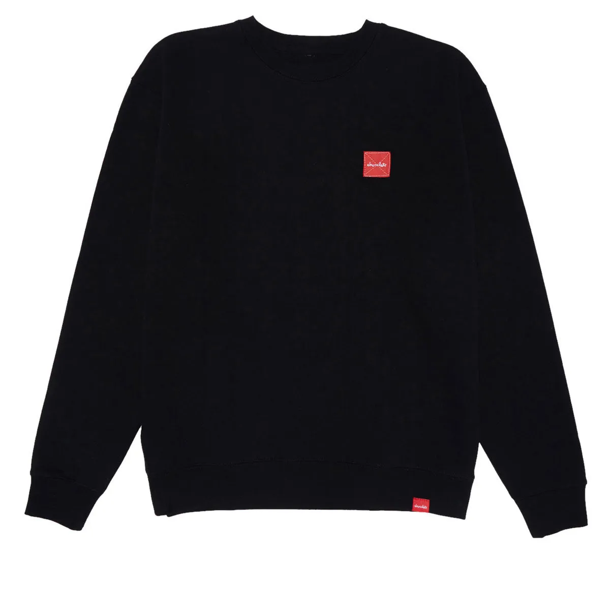 CDs Chocolate Square Label Crew Sweatshirt - Black Packaging Materials