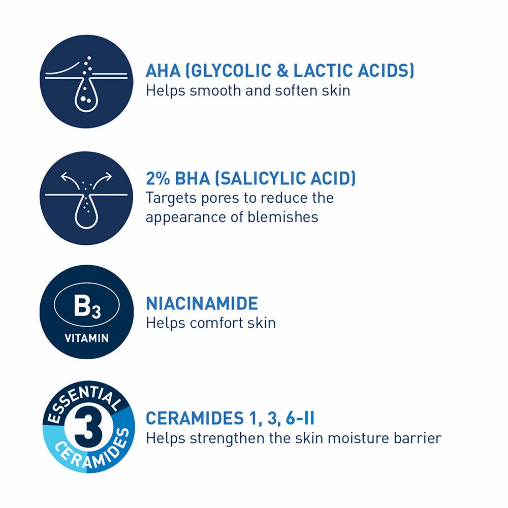 CeraVe Blemish Control Gel Facial Moisturiser For Acne & Blemishes with Glycolic Acid and Lactic Acid AHA/BHA 40ml