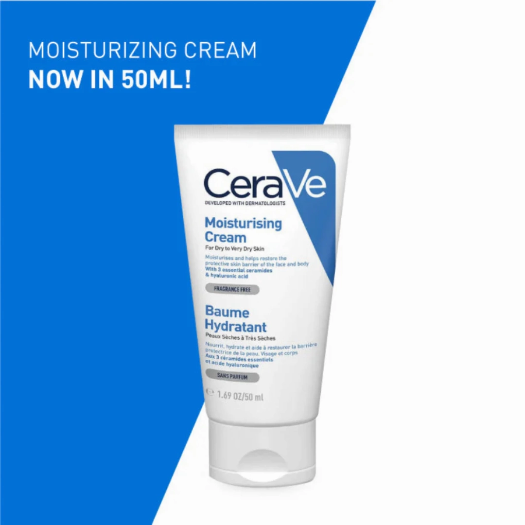 Cerave Moisturizing Cream For Dry Skin With Hyaluronic Acid 50ml