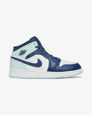 Gym-Ready NIKE AIR JORDAN1 MID BLUE MINT GS