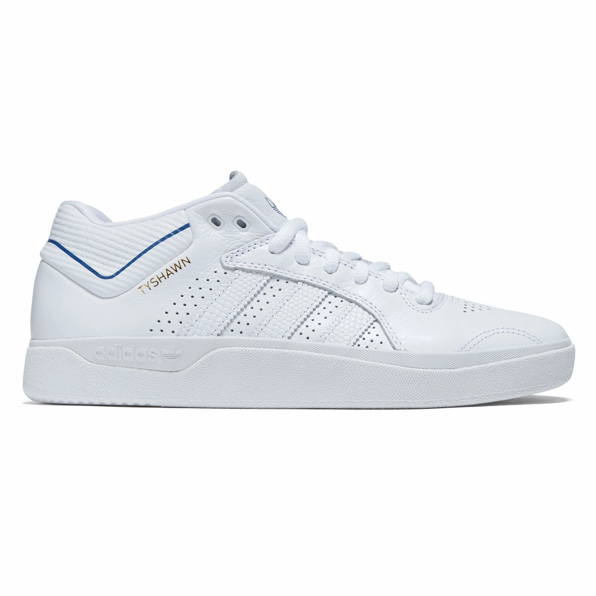 Children's Shoes Adidas Tyshawn Shoes - Ftwr White/Blue Bird/Gold Metallic Car Audio