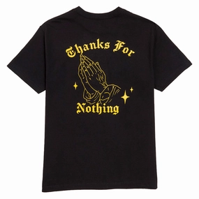 Children's Shoes Designer Trash Thanks For Nothing T-Shirt - Black Basketball Cards