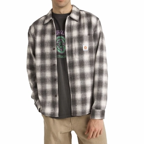 Children's Shoes Rhythm Plaid Long Sleeve Flannel Shirt - Ash Toothpaste
