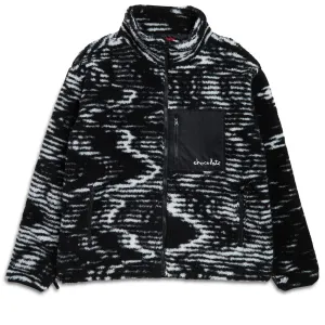 Chocolate Static Sherpa Fleece Sweater - White/Black Labels Plumbing