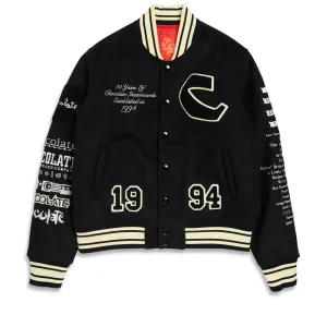 Chocolate Team Varsity Jacket - Black/White Workout Clothes Wholesale