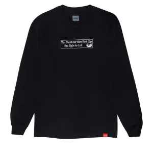 Chocolate x Waylon Too Dumb Long Sleeve T-Shirt - Black Limited Edition Exercise Equipment