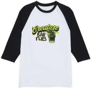 Cleaning Services Creature Barfly 3/4 Sleeve T-Shirt - White/Black Tape