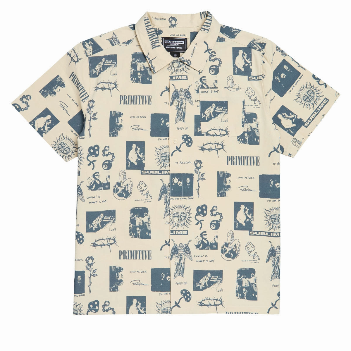 Cleaning Supplies Primitive x Sublime Mosaic Woven Shirt - Cream DVDs
