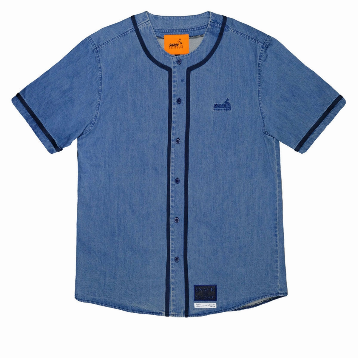 Clearance Sale Snack Dont Ask Baseball Jersey - Denim Vintage-Inspired