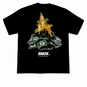 Collectibles Snack Burning Money T-Shirt - Black Toothpaste