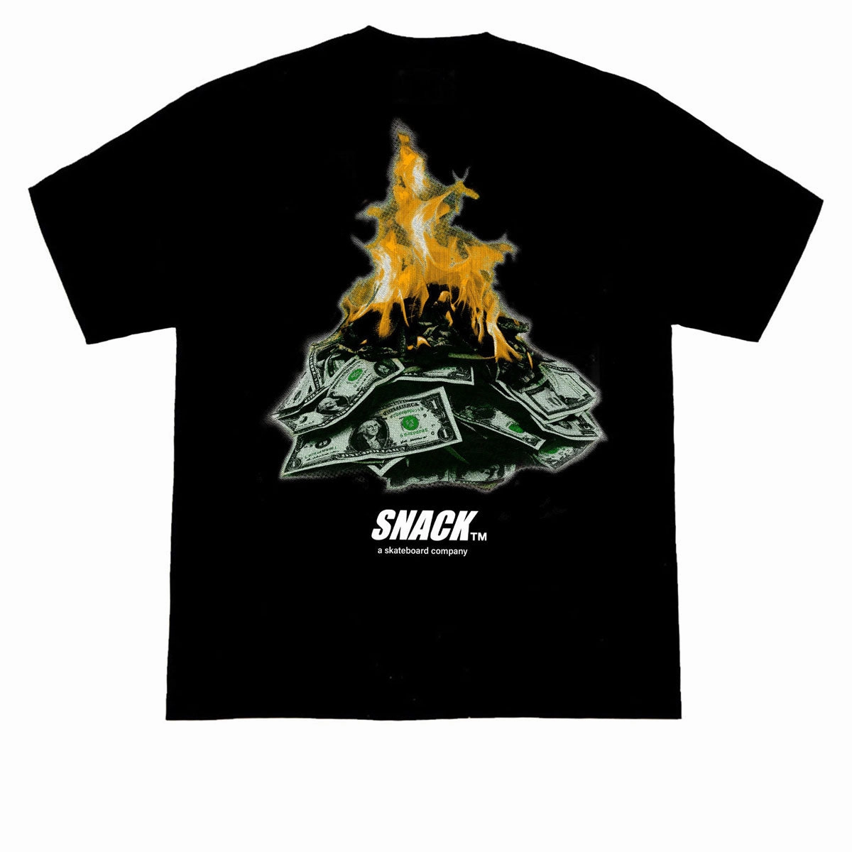 Collectibles Snack Burning Money T-Shirt - Black Toothpaste