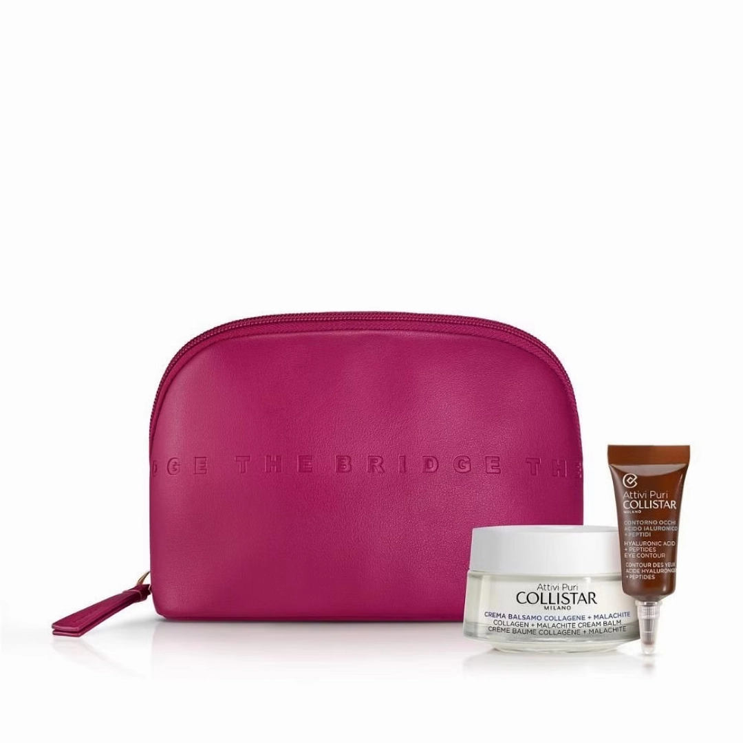 Collistar Collagen Cream Balm 50ml   Hyaluronic Acid Eye Contour Pouch Set