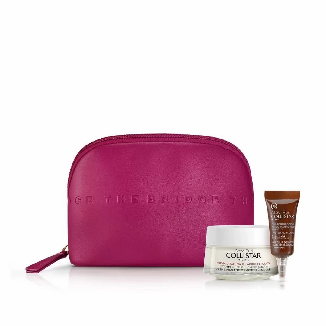 Collistar Vitamin C Cream   Hyaluronic Acid Eye Contour Pouch Set
