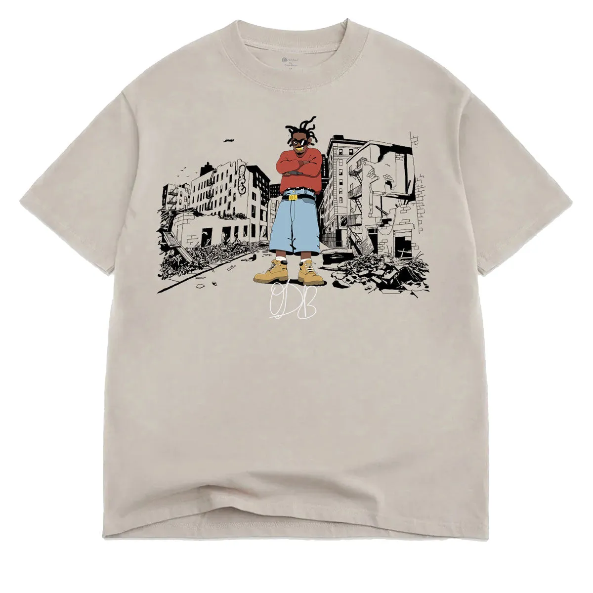 Color Bars x ODB Harlem T-Shirt - Tan Skin Care Web Development
