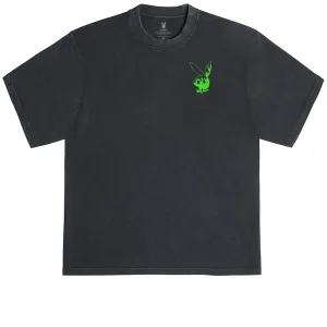 Color Bars x Playboy Flames 2.0 T-Shirt - Black/Slime Green Streaming Services Fan Gear