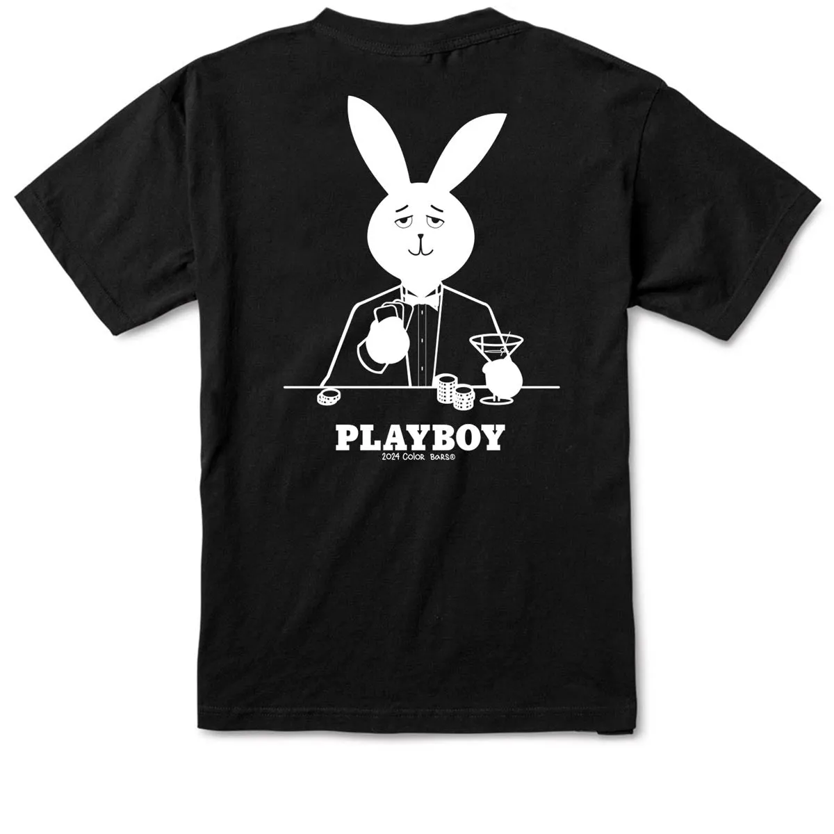 Color Bars x Playboy High Roller T-Shirt - Black Snacks Fan Gear