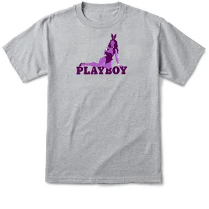 Color Bars x Playboy Hostess T-Shirt - Heather Grey Sustainable Fashion Car Wash Supplies