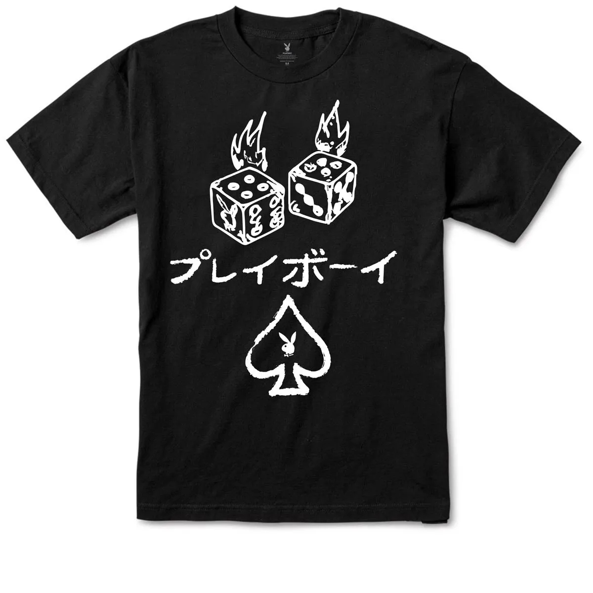 Color Bars x Playboy Stacked T-Shirt - Black Fan Gear Feminine Care
