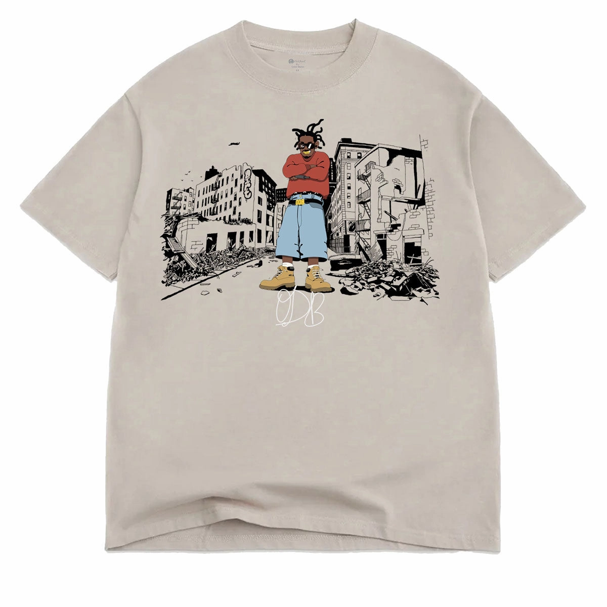 Color Bars x ODB Harlem T-Shirt - Tan Skin Care Web Development