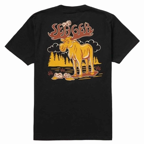 Comedy Shows Seager Tipsy Moose T-Shirt - Black Plumbing