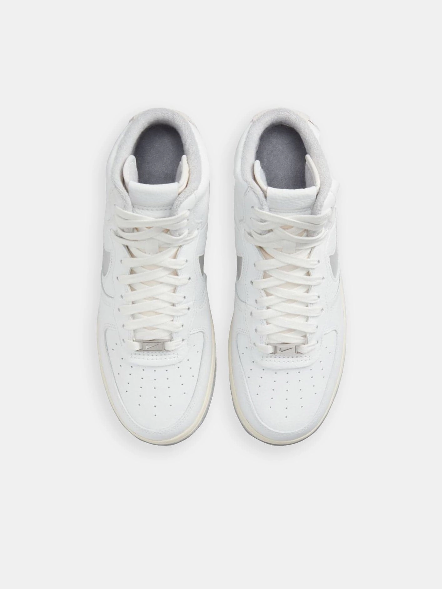 Comfort foam Nike Air Force 1 High Sculpt "White-Silver"