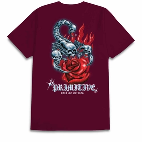 Computers Primitive Sting T-Shirt - Burgundy Chef Wear