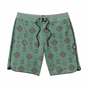 Computers Volcom Desert Dobby Stoney 19 Boardshorts - Light Olive Razors
