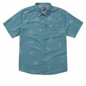 Concerts Salty Crew Helmsman UV Button Up Shirt - Hydro Vegan