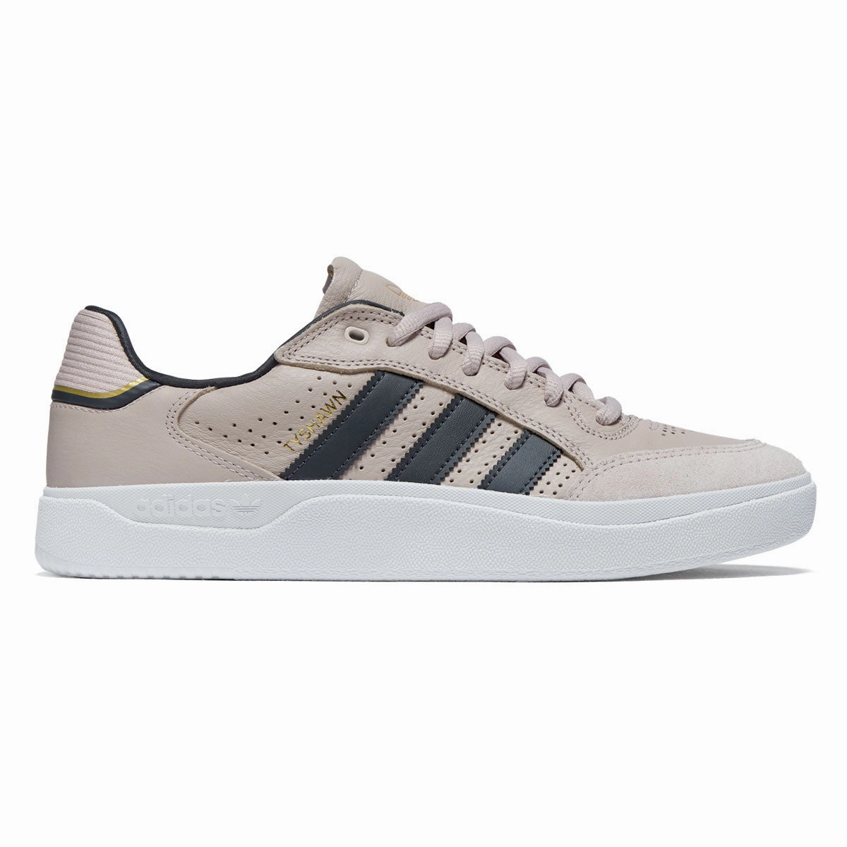 Conditioner Adidas Tyshawn Low Shoes - Wonder Taupe/Carbon/Gold Metallic Decorations