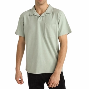 Conditioner Rhythm Vintage Terry Polo Shirt - Seafoam Minimalist Design