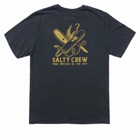 Cosplay Salty Crew Pocket Knife Vintage T-Shirt - Vintage Black Labels