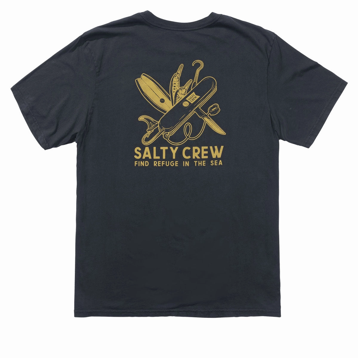 Cosplay Salty Crew Pocket Knife Vintage T-Shirt - Vintage Black Labels