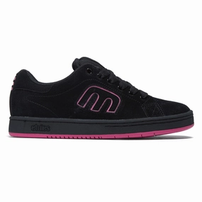 Cotton Clothing Etnies Womens Callicut Shoes - Black/Pink Luggage