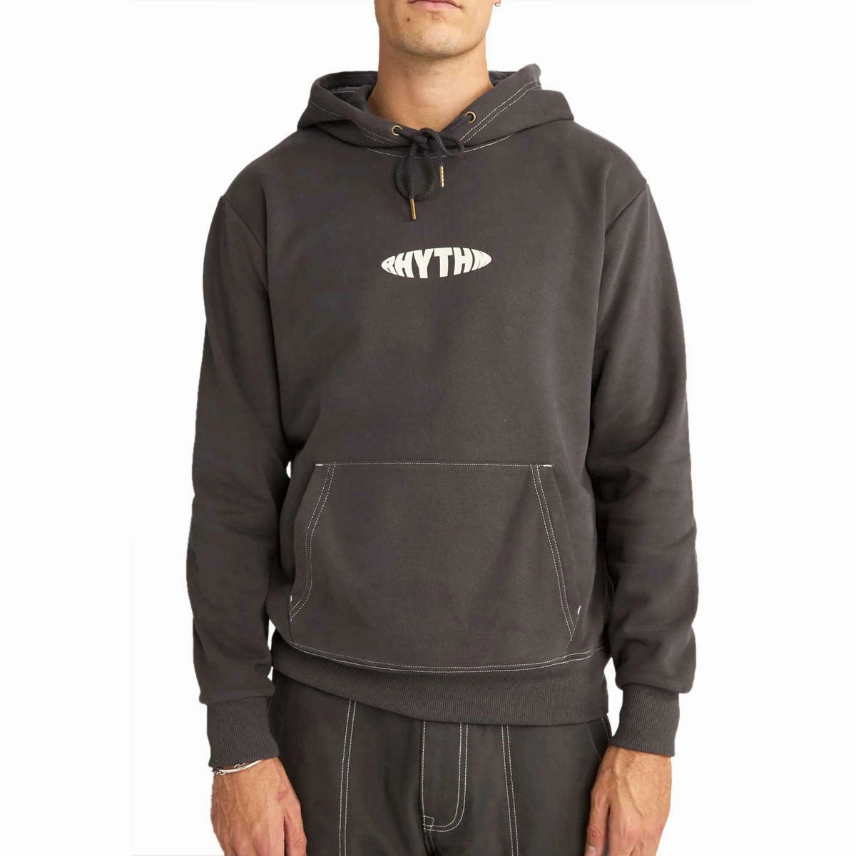 Courses Rhythm Contrast Stitch Hoodie - Charcoal Fragrances