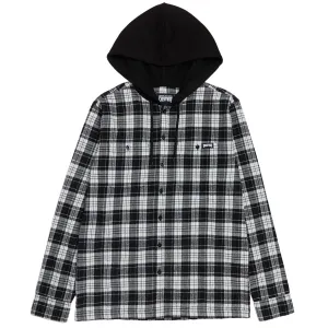 Creature Bat Relic Long Sleeve Flannel Shirt - White/Black Cotton Clothing Fragrances