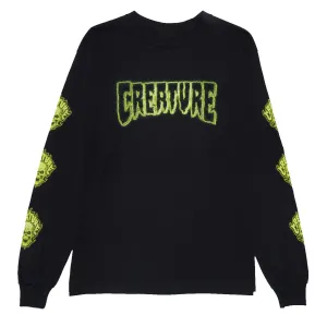 Creature Bonehead Glitch Long Sleeve T-Shirt - Black Bags Business & Industrial