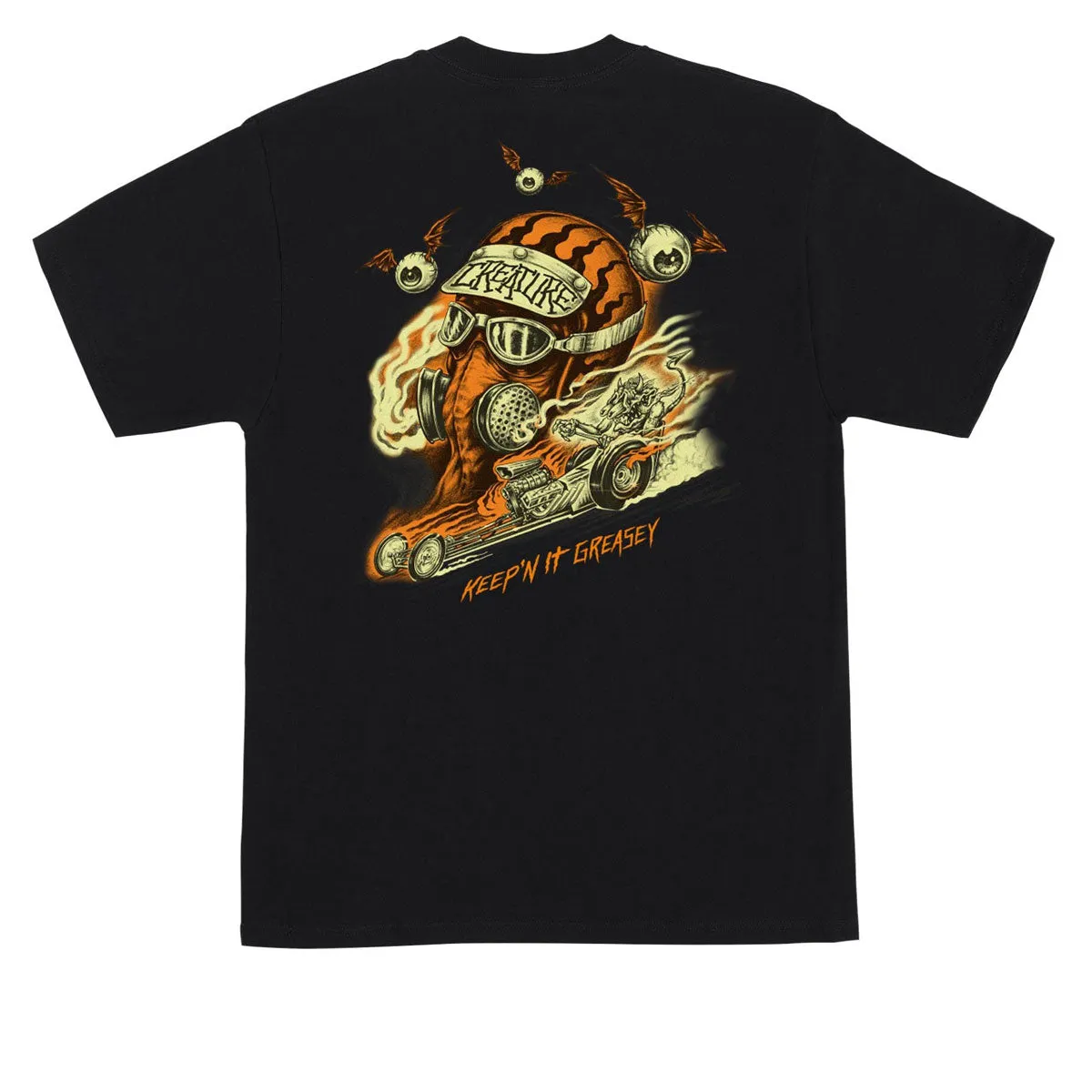 Creature Crash and Burn T-Shirt - Black Car Wash Supplies Bar Supplies