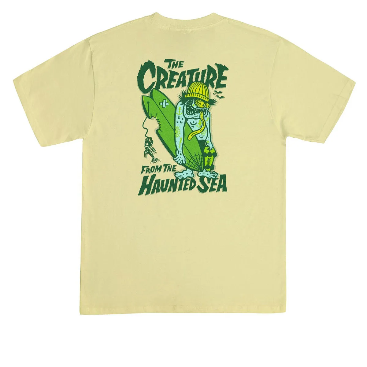 Creature Haunted Sea T-Shirt - Cornsilk Deodorant Medical Uniforms
