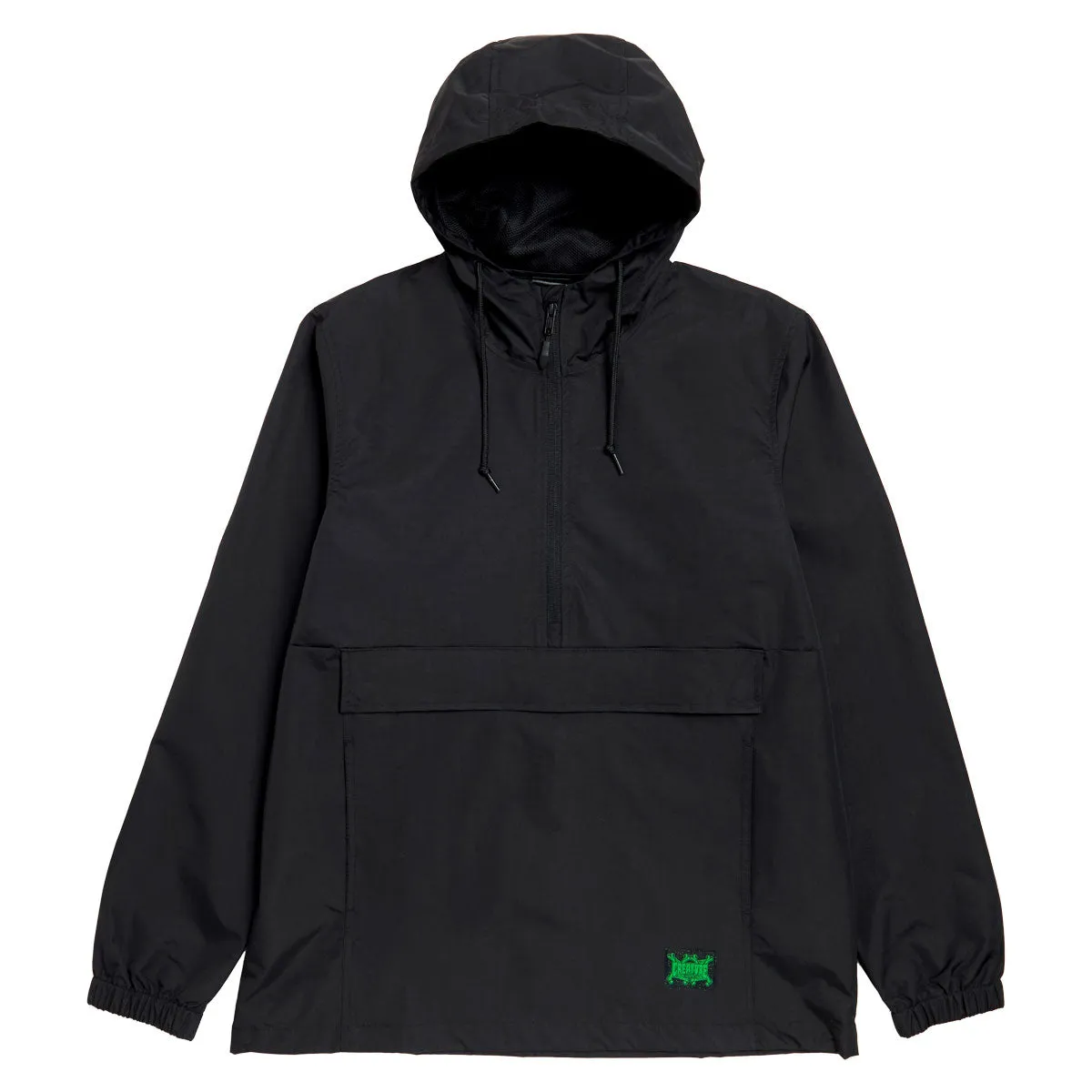 Creature Patent Hooded Windbreaker Jacket - Black Automotive Hardware