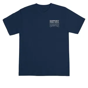 Creature Patent T-Shirt - Navy Hats Beachwear