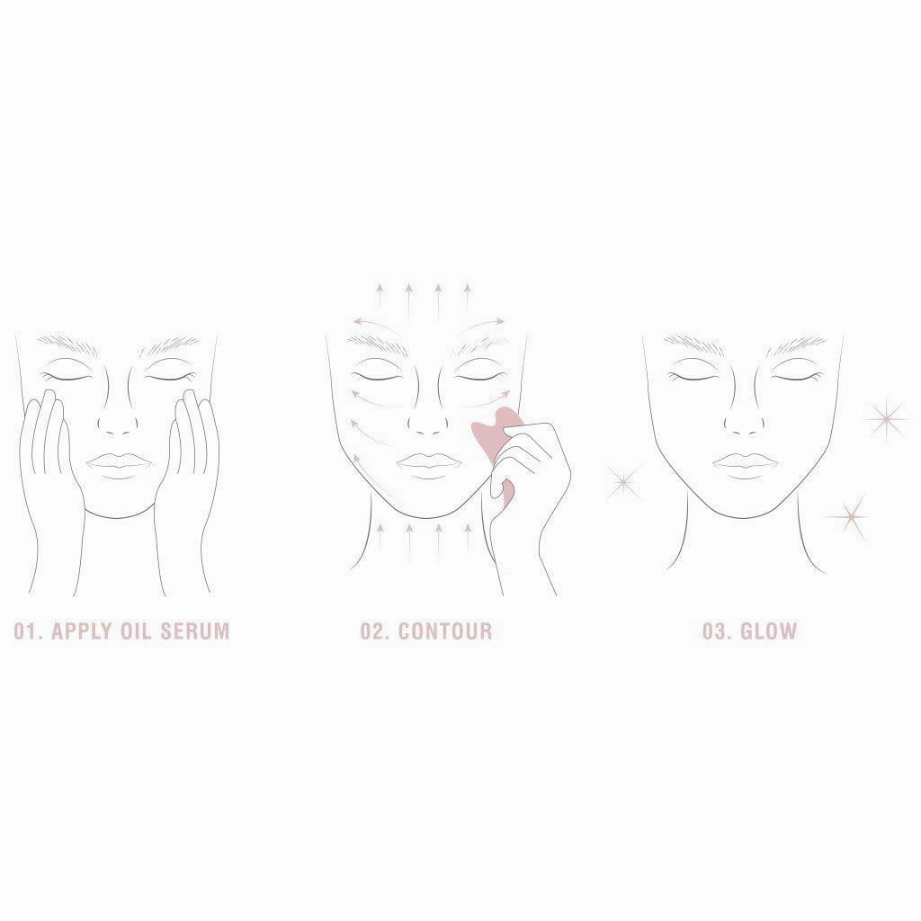 Crystal Contour Gua Sha Rose Quartz
