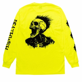 Deathwish Creeping Long Sleeve T-Shirt - Neon Green Fashion Blog Bedding