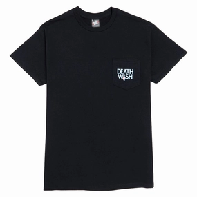 Deathwish Crooked I Pocket T-Shirt - Black Festivals Nylon Materials