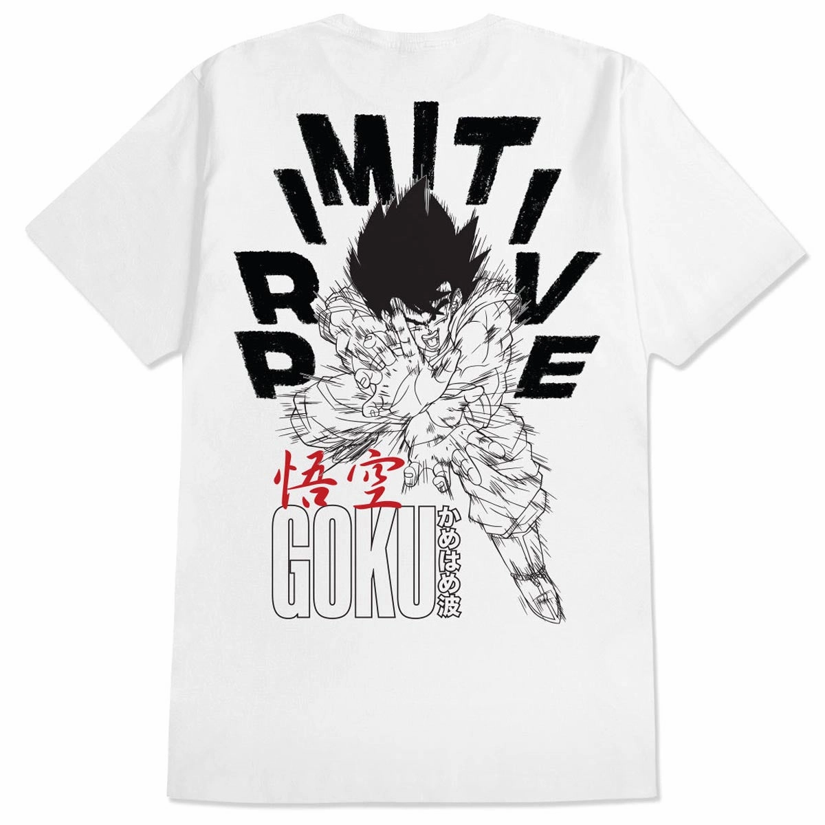 Decorations Primitive x Dragon Ball Z Goku Energy T-Shirt - White Office Equipment