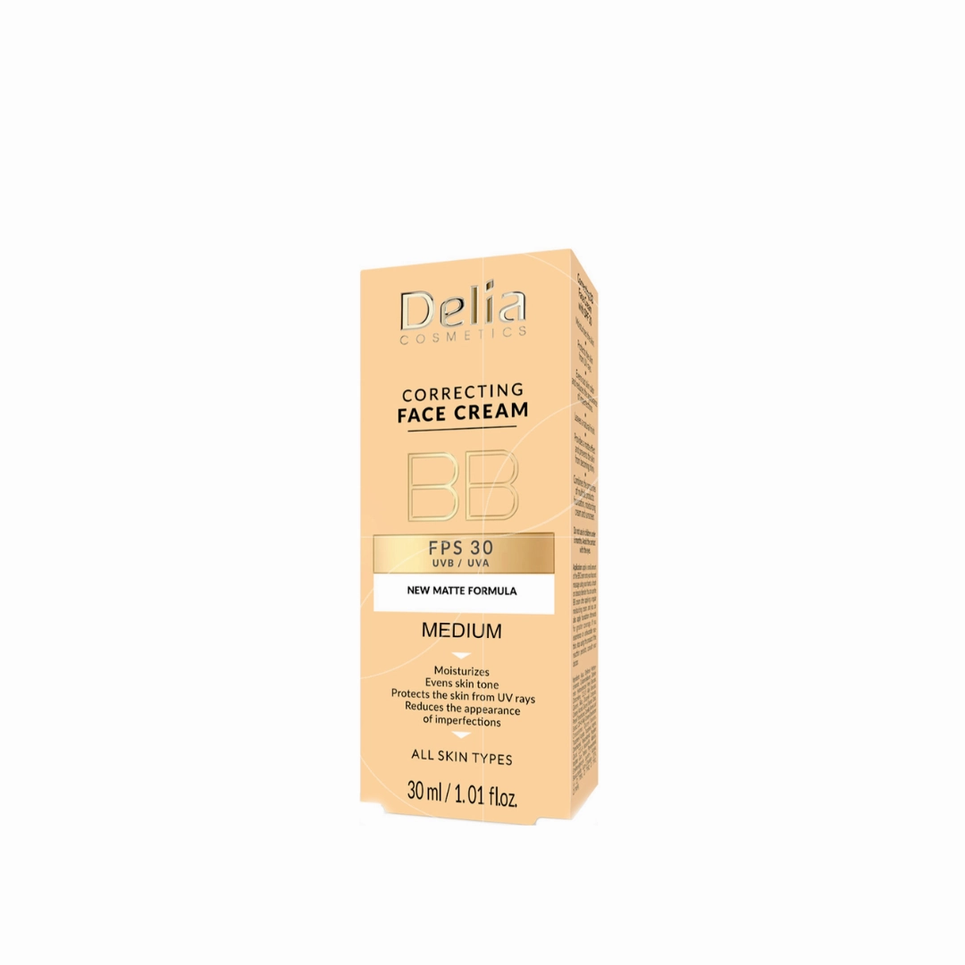 Delia Face Correcting BB Cream Medium  SPF 30 30ml
