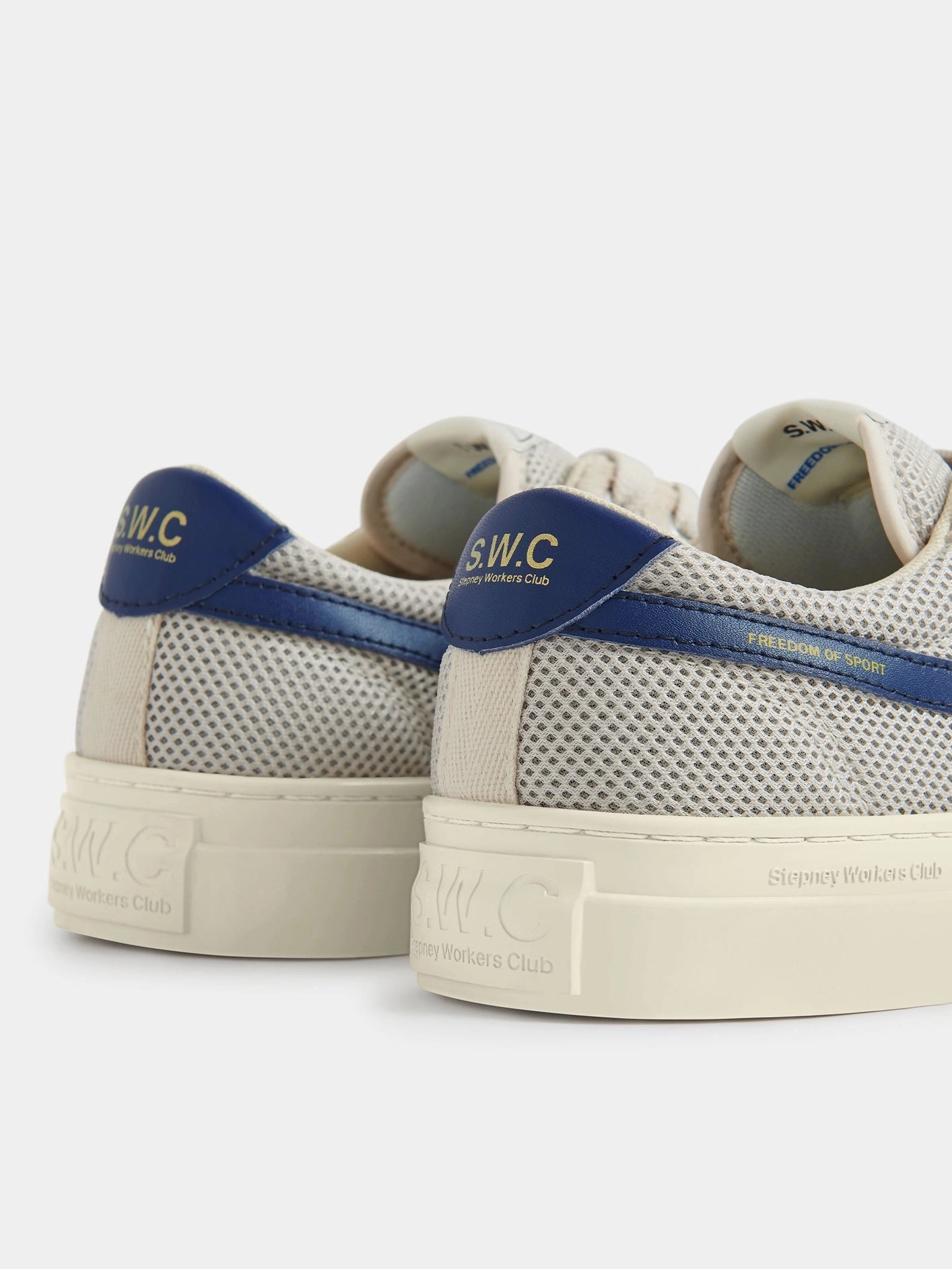 Dellow S-Strike Cup Tennis Mesh - Ecru/Blue Daily Glide-Step