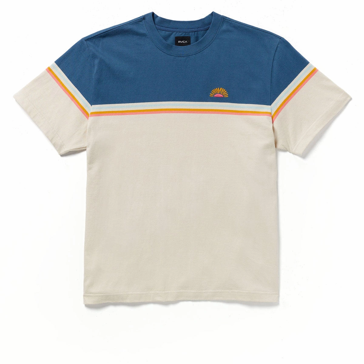 Denim Basics RVCA Pismo Stripe T-Shirt - Vintage Navy Uniforms